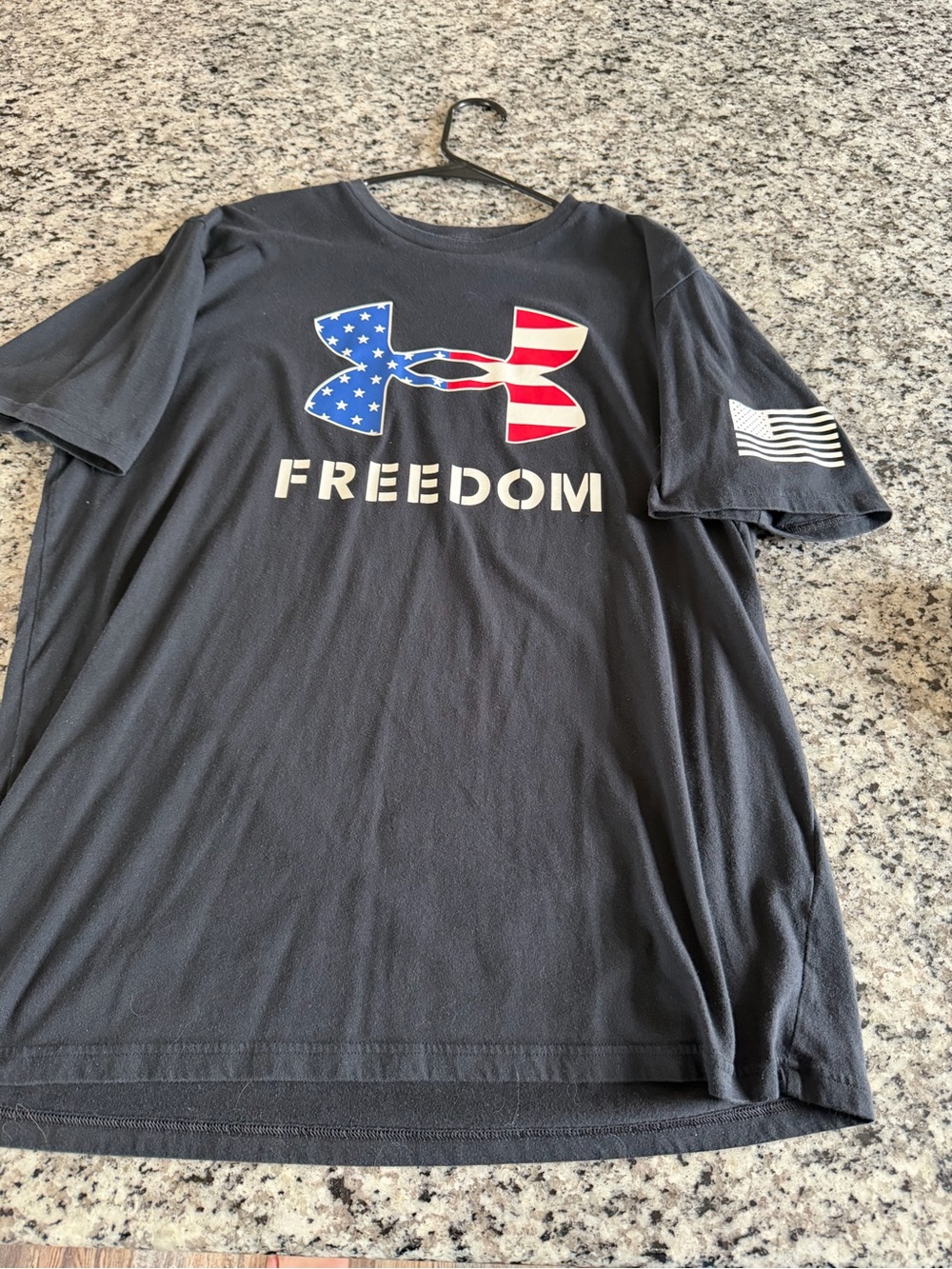 Under Armour Black Short-Sleeve Freedom Graphic Tee with USA Logo